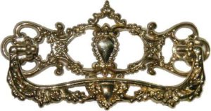B-0633 Victorian Drawer Pull - Brass