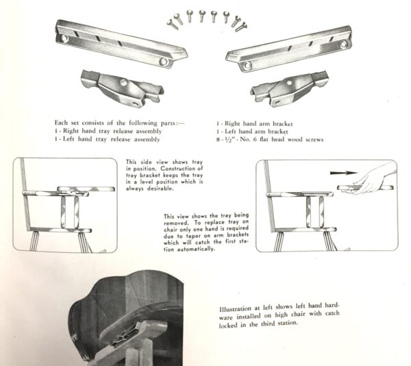 High Chair Tray Kit - Solid Oak Unfinished - Image 6