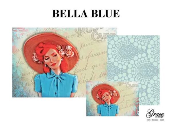 BELLA BLUE Decoupage Paper