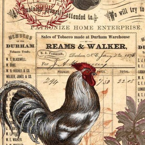 Red Rooster - Country Rooster / Roycycled Decoupage Tissue Paper /