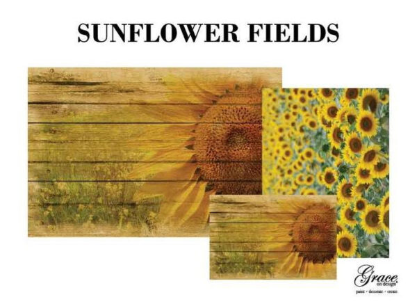 Sunflower Fields Decoupage Pack -Grace on Design