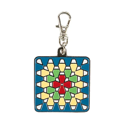 Chunky Thread Granny Square Enamel Happy Charm