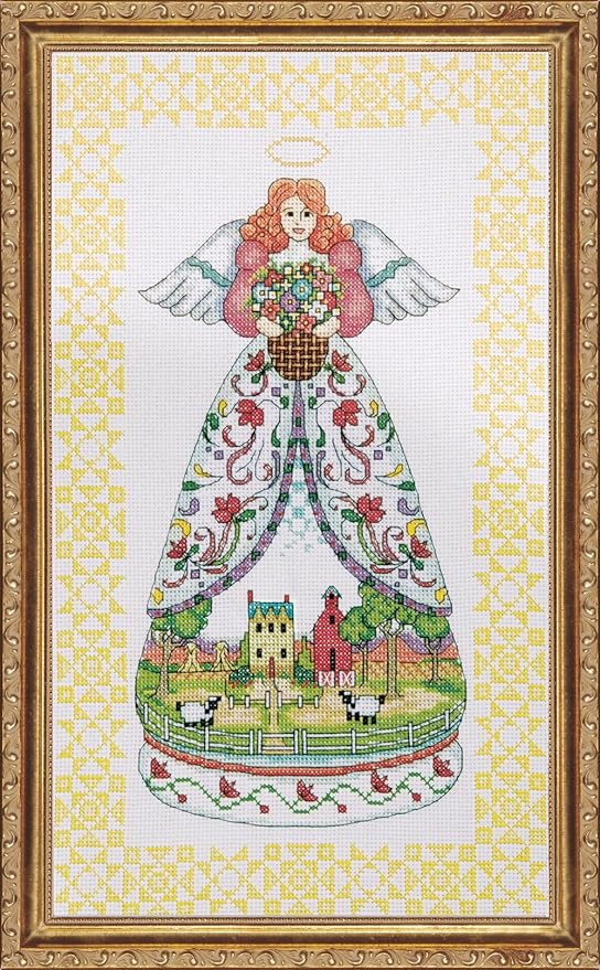 Tobin DW2811 14 Count Counted Cross Stitch Kit, 9 by 15-Inch, Summer Angel-Jim Shore